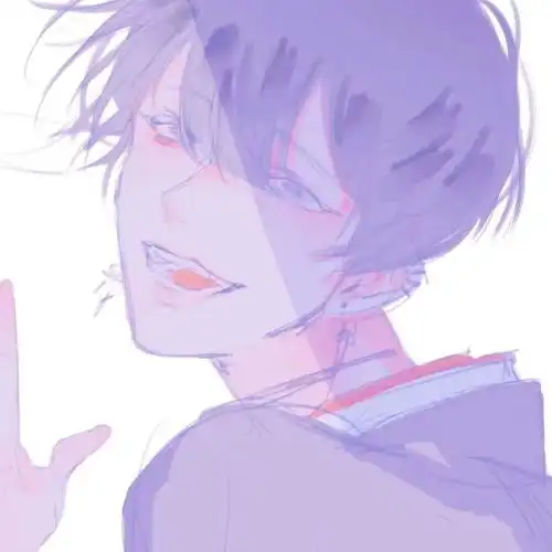 小众动漫男头手绘风帅气男生头像插画

