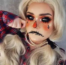 化个可爱挂的万圣节妆,才能要到糖呀
