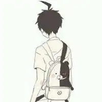 黑白头像女背影孤独
