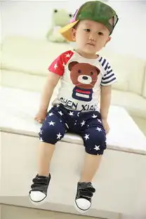 童有所衣夏季儿童纯棉短袖套装韩版t恤男童
