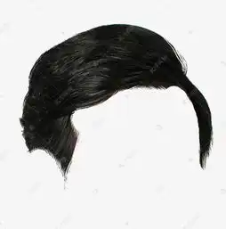 黑色男士头发发型短发假发素材图片免费下载千库网