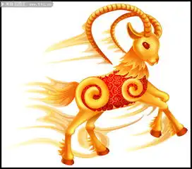 金色山羊高清图片
