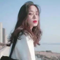 女生清新头像唯美侧脸
