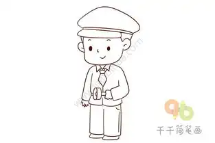 保安简笔画图片
