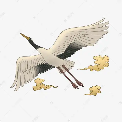 卡通飞翔的仙鹤免扣素材图片免费下载千库网
