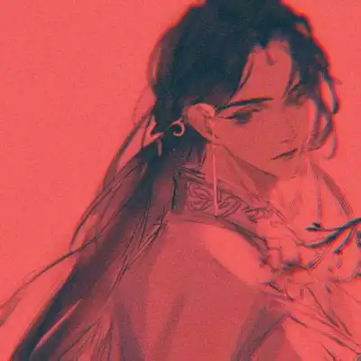 红色系动漫头像古风男孤独古风头像男妖孽图片
