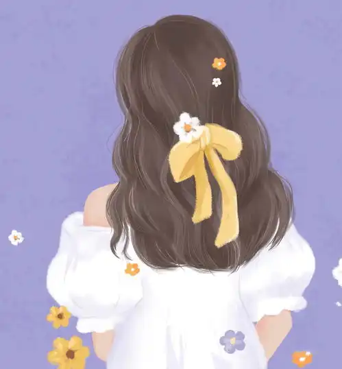 头像唯美治愈手绘背影,仙气十足
