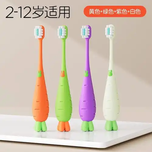 combo儿童牙刷宝宝乳牙训练刷婴儿026岁小孩牙刷软刷毛小章鱼蓝色绿色02岁
