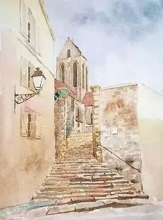 水彩一个人的旅行,给人带来一种莫名的安静
