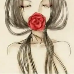 手绘女生qq头像
