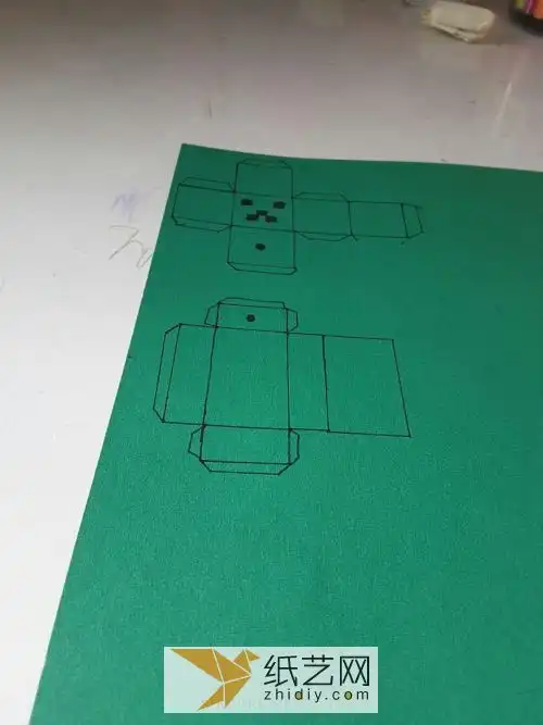 纸模型苦力怕我的世界游戏小周边
