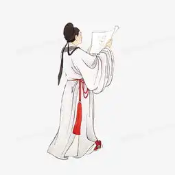 白色中国风诗人装饰png图片素材免费下载png格式30003000像素熊猫办公
