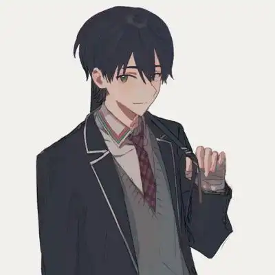 黑色简约绅士领带头像半身领带成熟男人专用头像