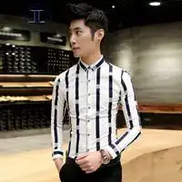条纹衬衫男头像艺术微信头像图片大全
