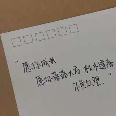 二兽手写励志文字背景图
