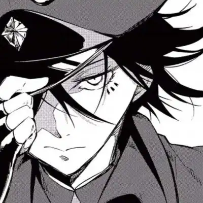 一组黑白超酷动漫男头
