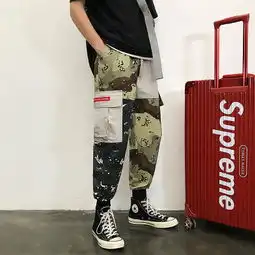 港风乐k19422p60100棉新款大码休闲裤男
