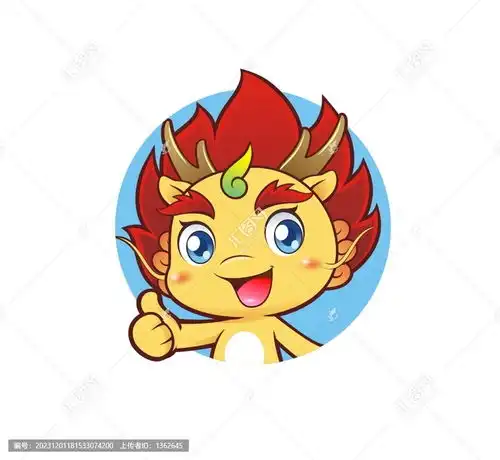 卡通可爱小龙竖大拇指半身
