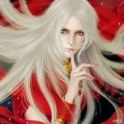 漫画古风白头发
