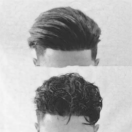 9款男生侧分背头undercut
