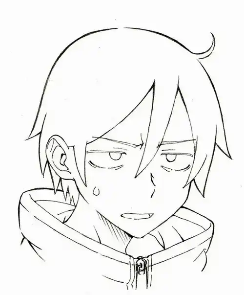 20组少女少年头像表情线稿素材参考
