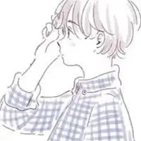 素描动漫情侣头像一对简约素描动漫情头一男一女
