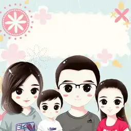 全家福头像,一家三口四口五口个性微信头像
