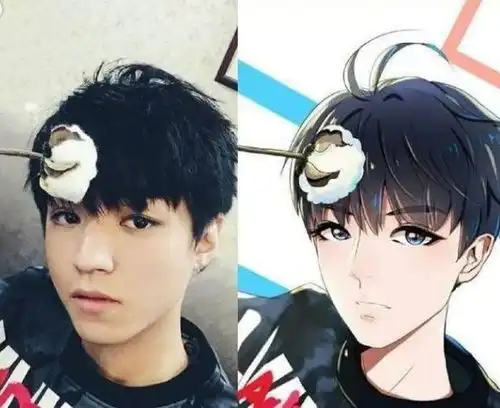 明星变成漫画人物,热巴美的惊心王俊凯杨洋妥妥的撕漫男
