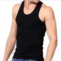 批发男式无缝健美背心云梦妮男士背心黑色罗纹时尚健美背心图片大全义乌云杰内衣商行
