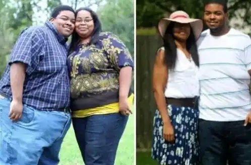 国外一对情侣相约减肥,一起瘦身总共瘦了127斤,太励志了
