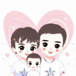 全家福头像,一家三口四口五口个性微信头像
