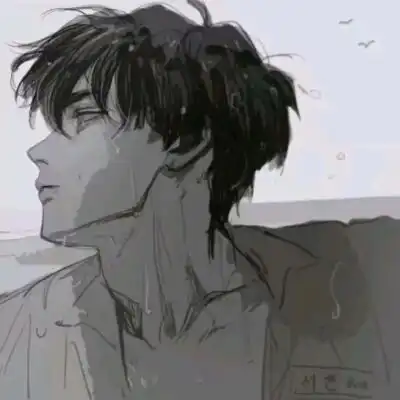 一组超酷黑白手绘男头