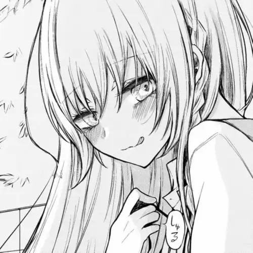 黑白女生动漫头像
