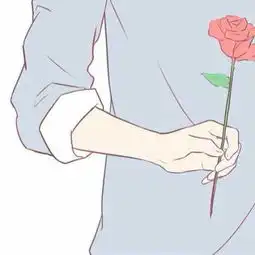 情侣头像拿玫瑰花图片头