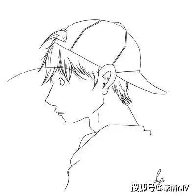 2021男生手绘简笔画头像合集手绘男生线条头像图片
