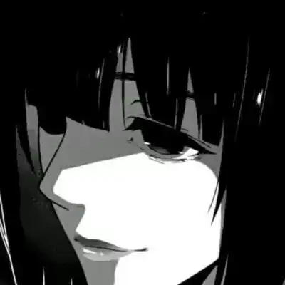 林弦黑白二次元动漫女生头像
