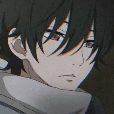 忧郁风动漫男头微丧
