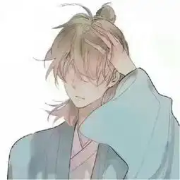 高冷古风男生卡通微信头像
