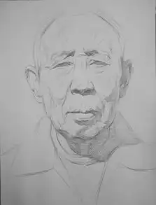 想画好老人头像只需这七步
