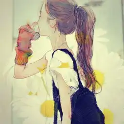 女同学头像花合成韩风马尾辫
