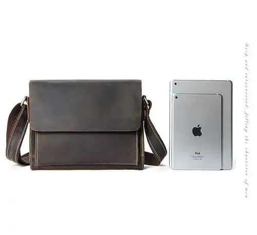 小童马磨砂复古男式斜挎包真皮男士单肩包邮差包时尚休闲男包牛皮挎包男
