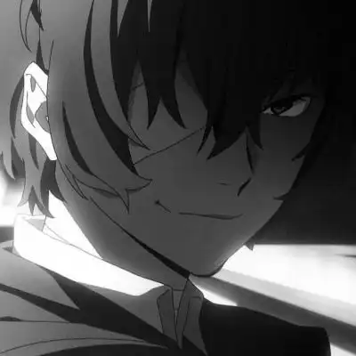 男生头像动漫帅气高冷黑白红眼二次元头像男
