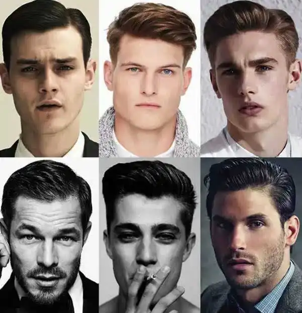 男士的经典发型蓬松感油头quiff
