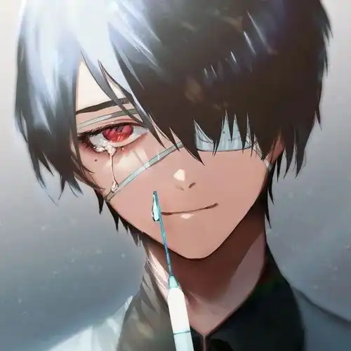动漫男生头像无人做你的光芒,就自己照亮远方
