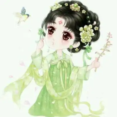 古风美女卡通头像图片彩色手绘最后送上共计12p
