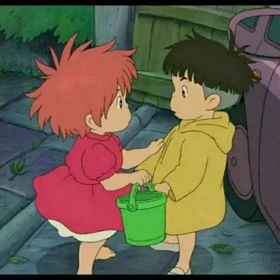 波妞和宗介的情侣头像,最新波妞宗介一左一右头像高清
