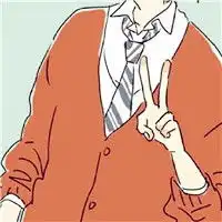 不露脸半身男生卡通头像学生系潮男一个
