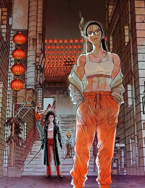 国风插画韩国画师笔下的中国风,壁画,头像
