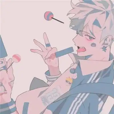 江孑帅气超酷手绘二次元男生头像
