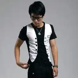 寻几款黑白搭配的男生衣服及其造型有图片或网址最好
